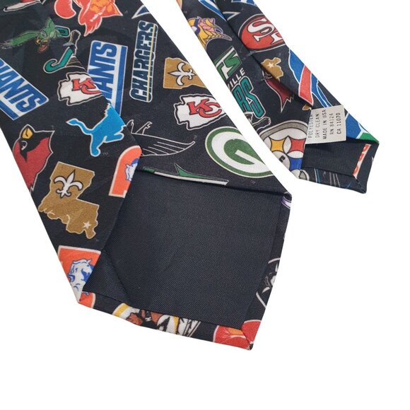 NFL Team Logos Ralph Marlin Men Tie Polyester Sports Fan Football Logo Vintage - Picture 5 of 5